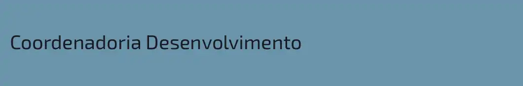 Coordenadoria Desenvolvimento